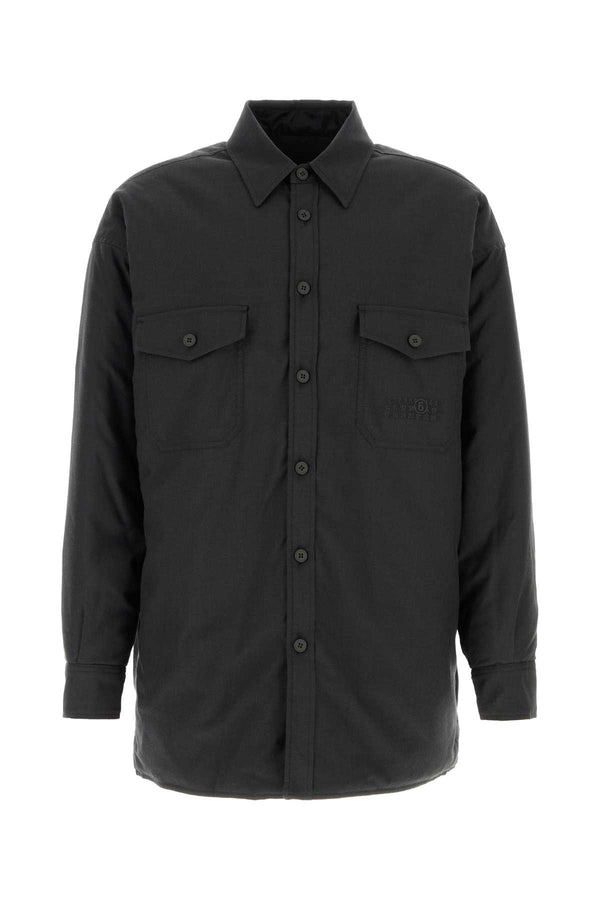 MM6 Maison Margiela 50% Cotton 50% Virgin Wool shirt in gray