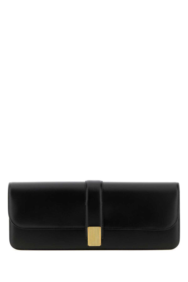 Black Leather Blake Clutch Cotton Borse A Mano