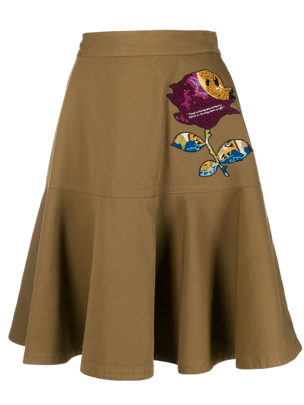 Valentino Cotton skirt in brown