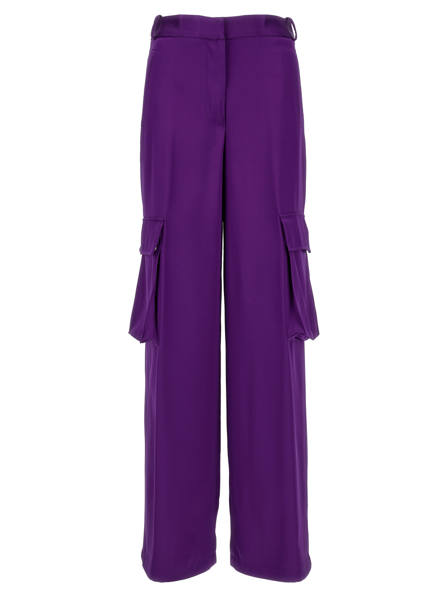 Versace 100% Viscose cargo pants in purple
