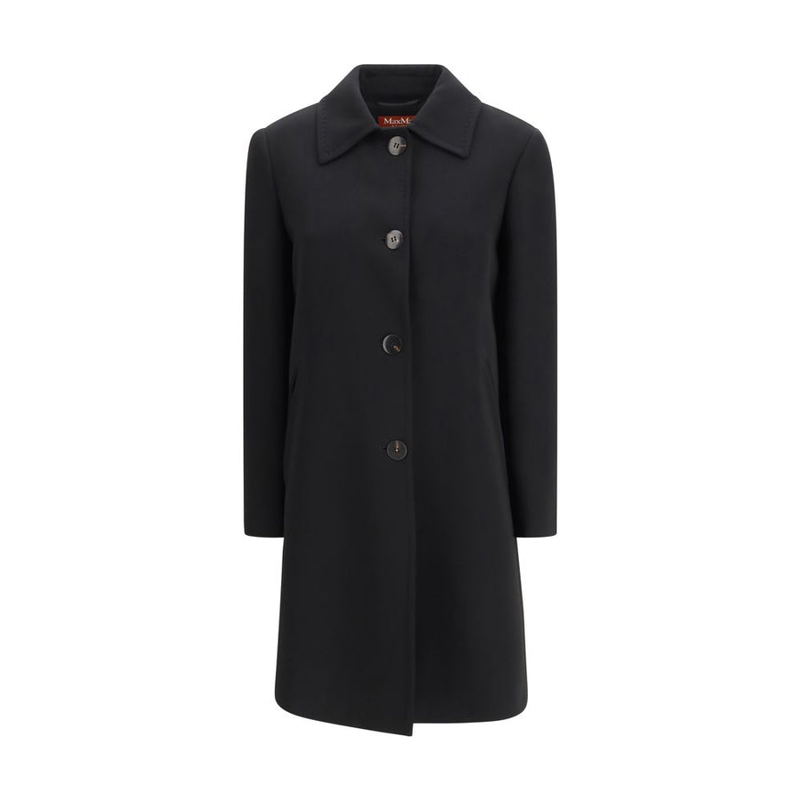 Black Triacetate Coat Clothing
