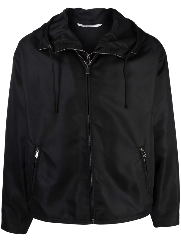 Valentino hooded jacket in black