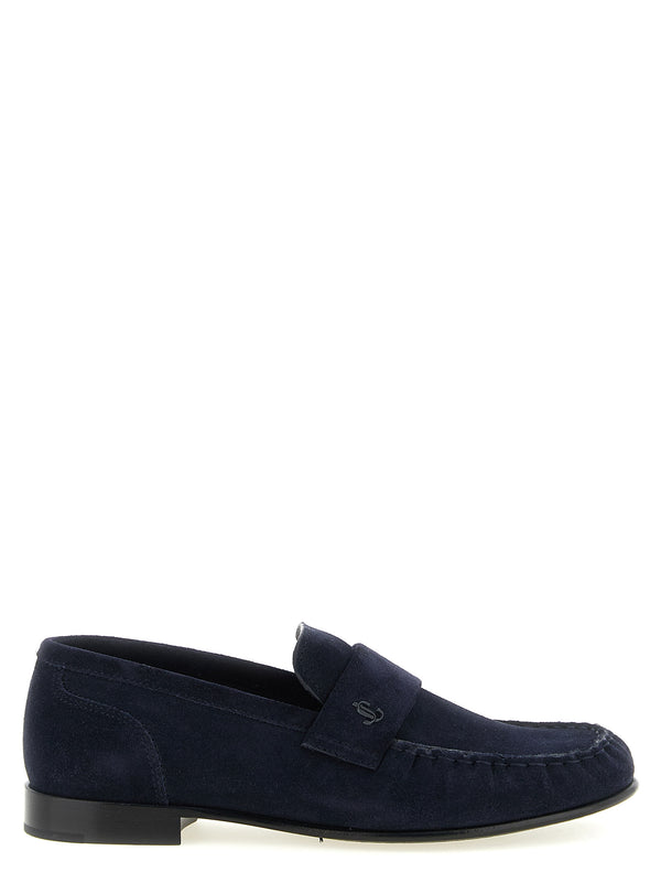 Jimmy Choo Suede upper loafer in navy