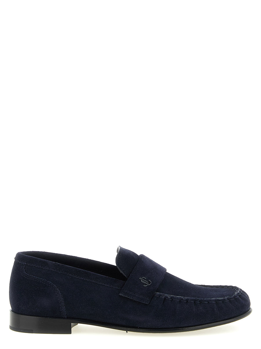 Jimmy Choo Suede upper loafer in navy
