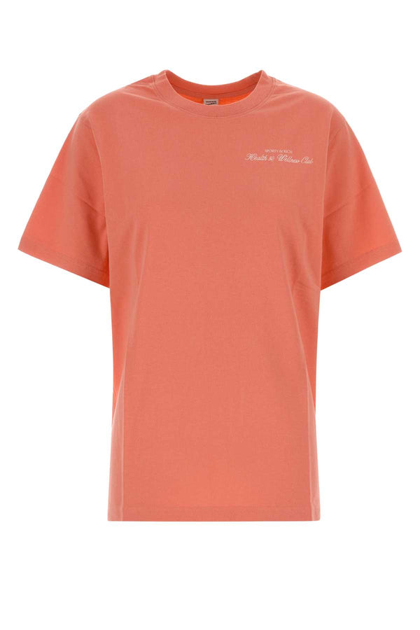 Salmon Cotton T-Shirt Flamingowhite Exterior