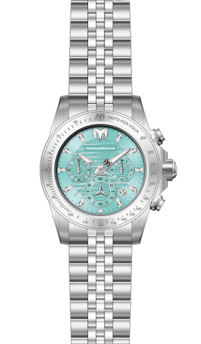 Technomarine Stainless steel case and bracelet watch in blue