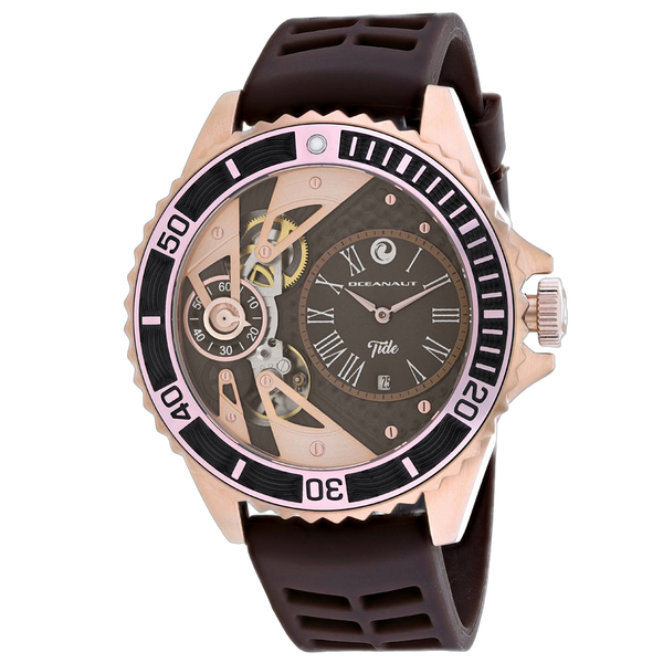 Oceanaut Stainless steel case watch in brown