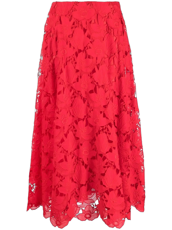 Valentino Cotton skirt in red