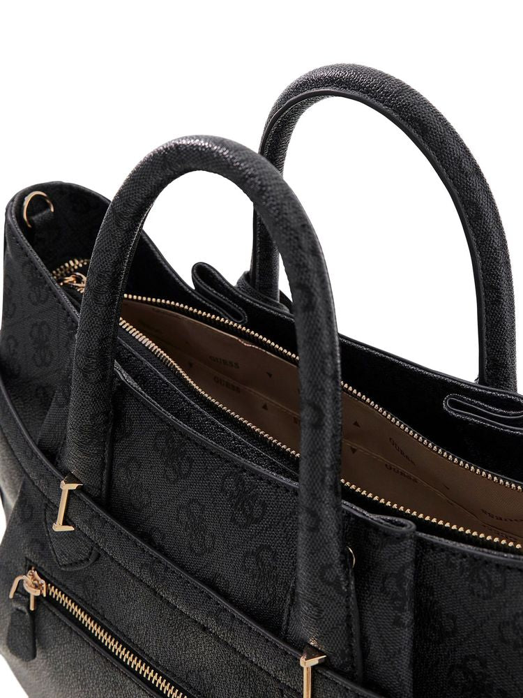Guess 100% Polyurethane satchel bag in black