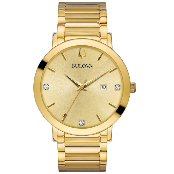 Bulova Stainless steel case and bracelet watch in gold