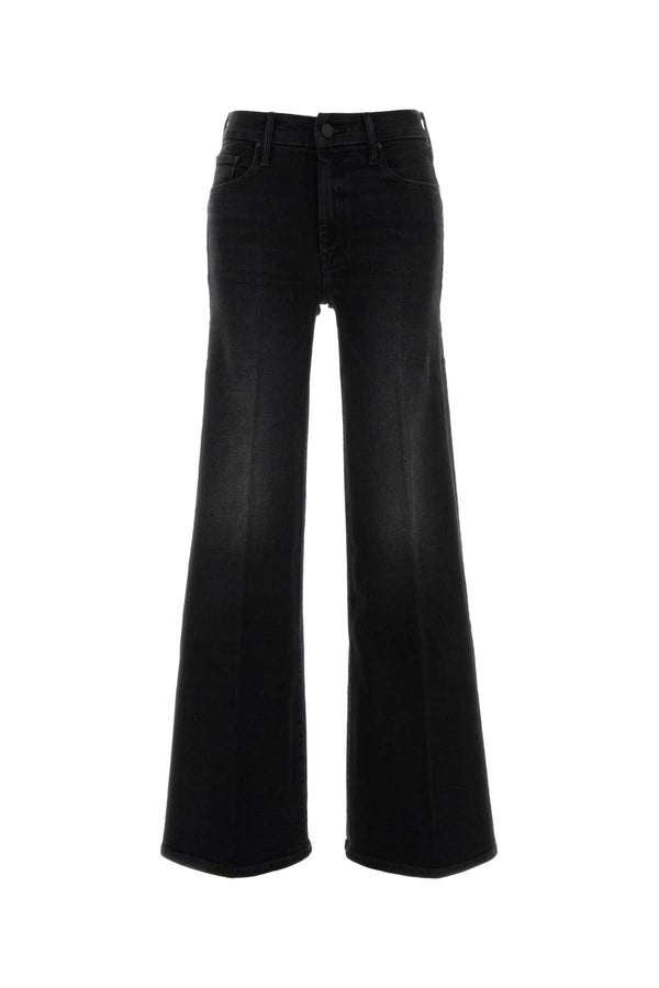 Black Stretch Denim The Roller Sneak Jeans Nero