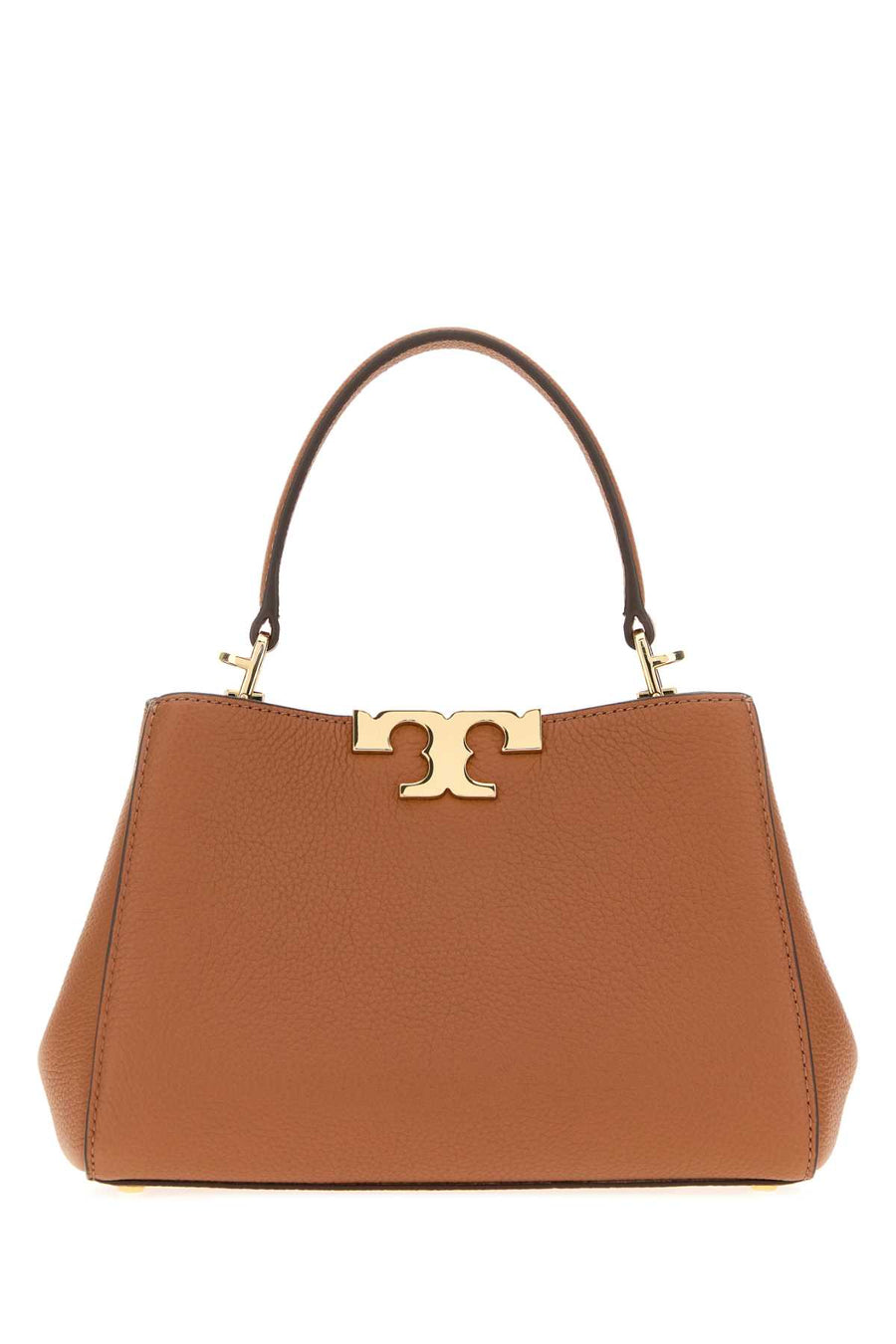 Tory Burch Soft Exterior: 100% Leather top handle bag in tan