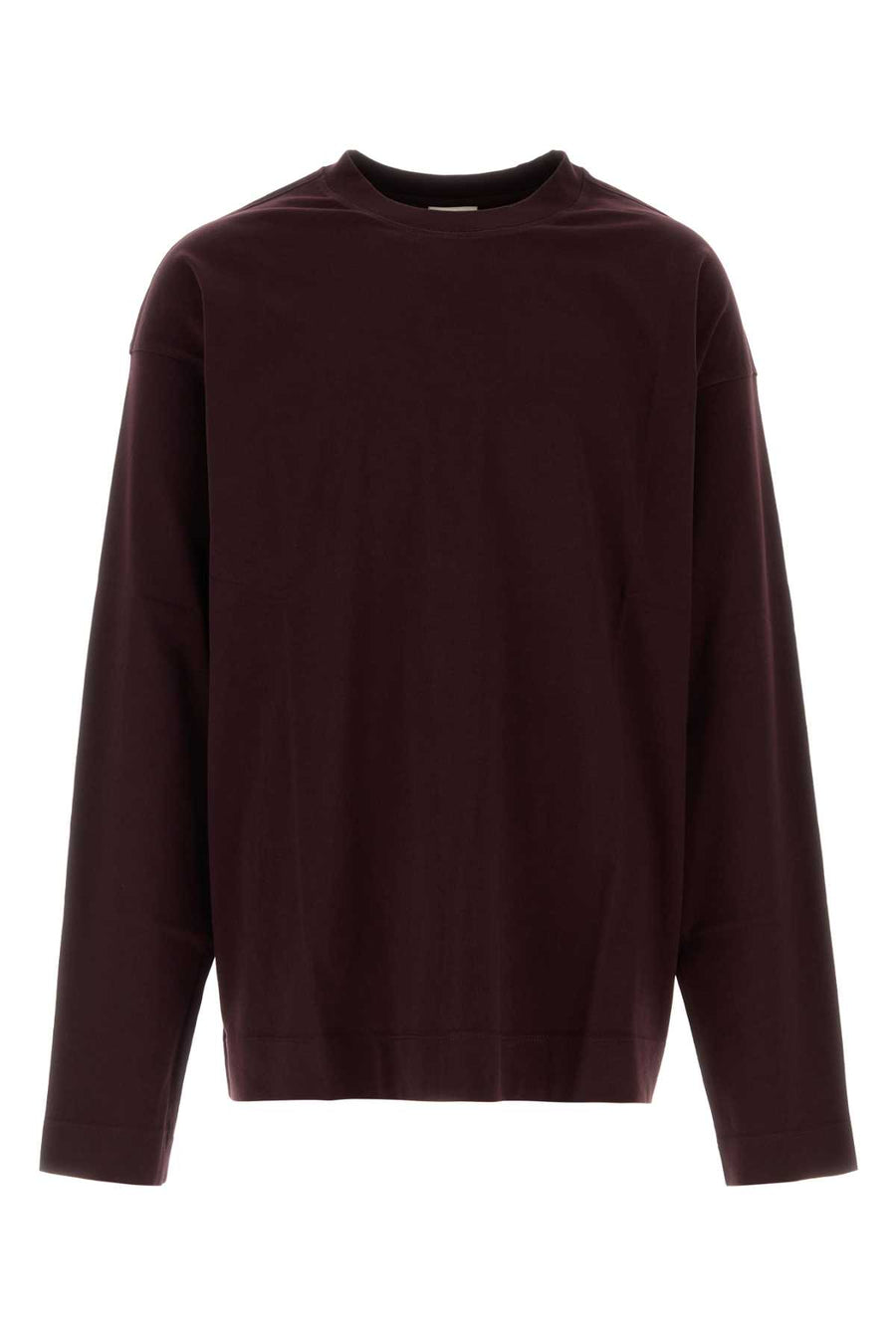 Grape Cotton Oversize Hegland T-Shirt Burgundy Exterior
