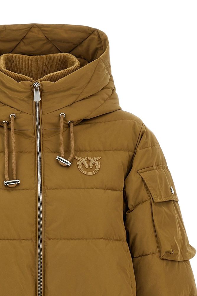 Pinko 100% Polyester down jacket in beige