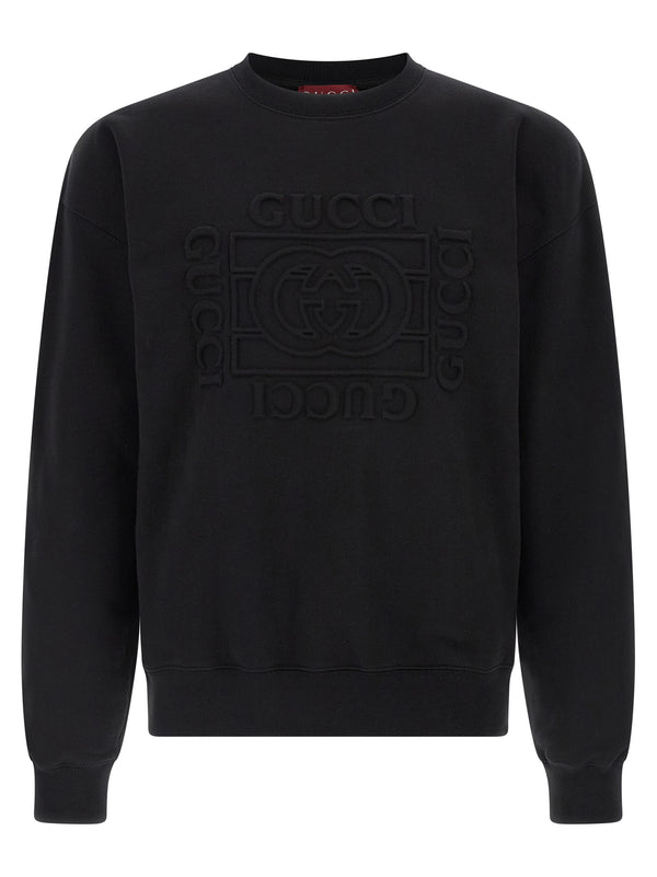 Gucci 100% cotton sweatshirt in black