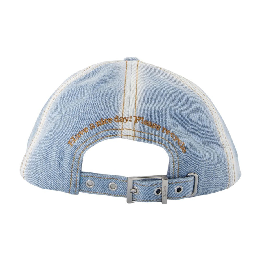 Ganni A6919-676 Cotton baseball cap in blue