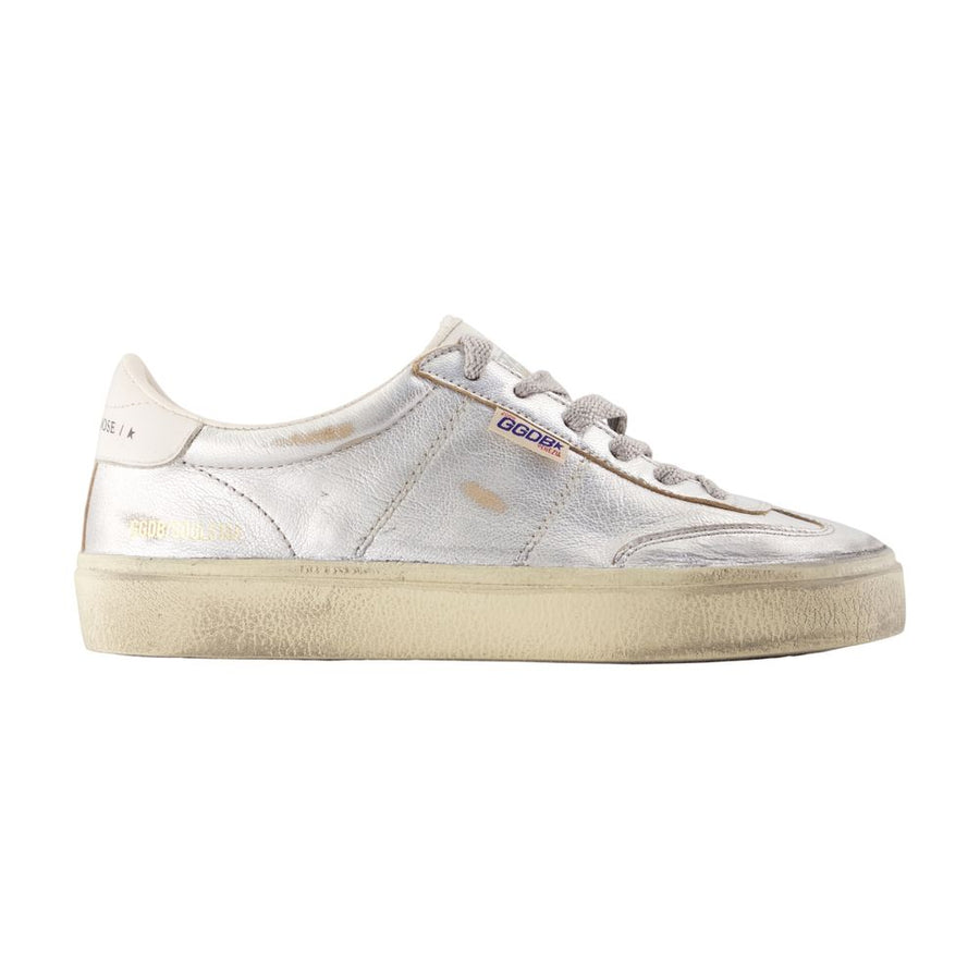 Golden Goose Deluxe Brand Calfskin sneakers in silver