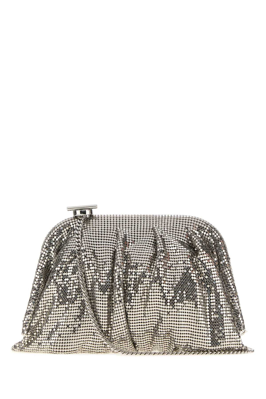 Embellished Fabric Small Venus Clutch Mercury