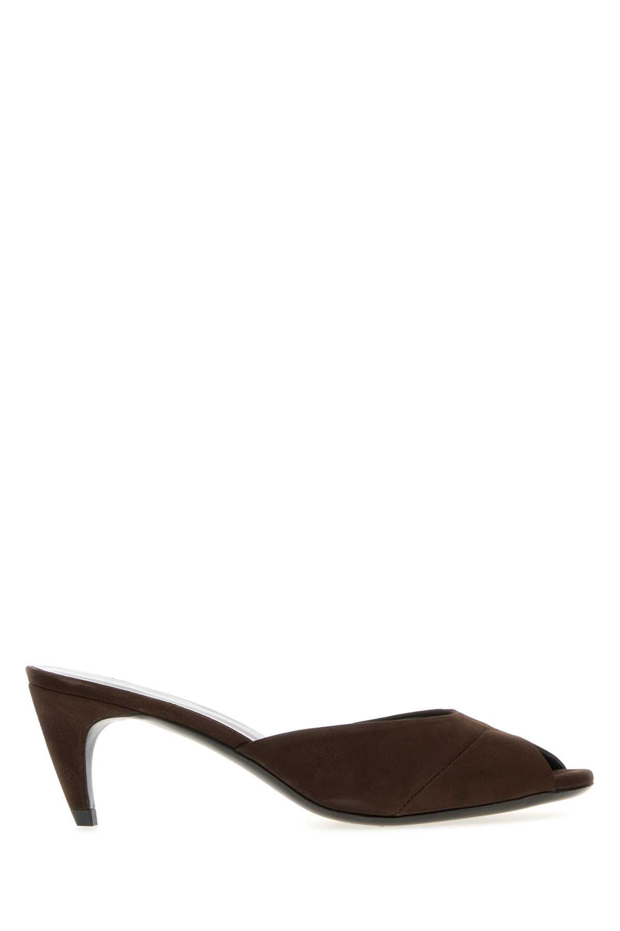 Chocolate Nubuck Cave Mules Brown Scarpe Con Tacco