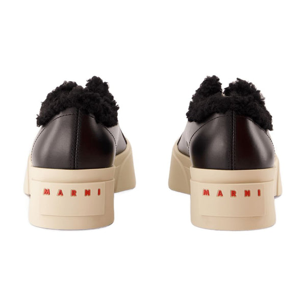 Marni calfskin sneaker in black