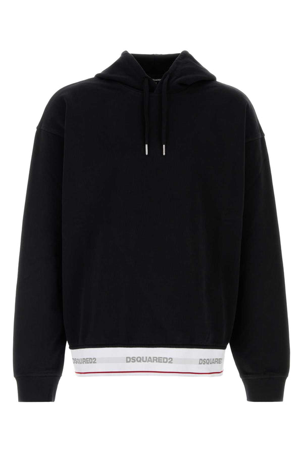 Black Cotton Oversize Sweatshirt Exterior: T-shirt