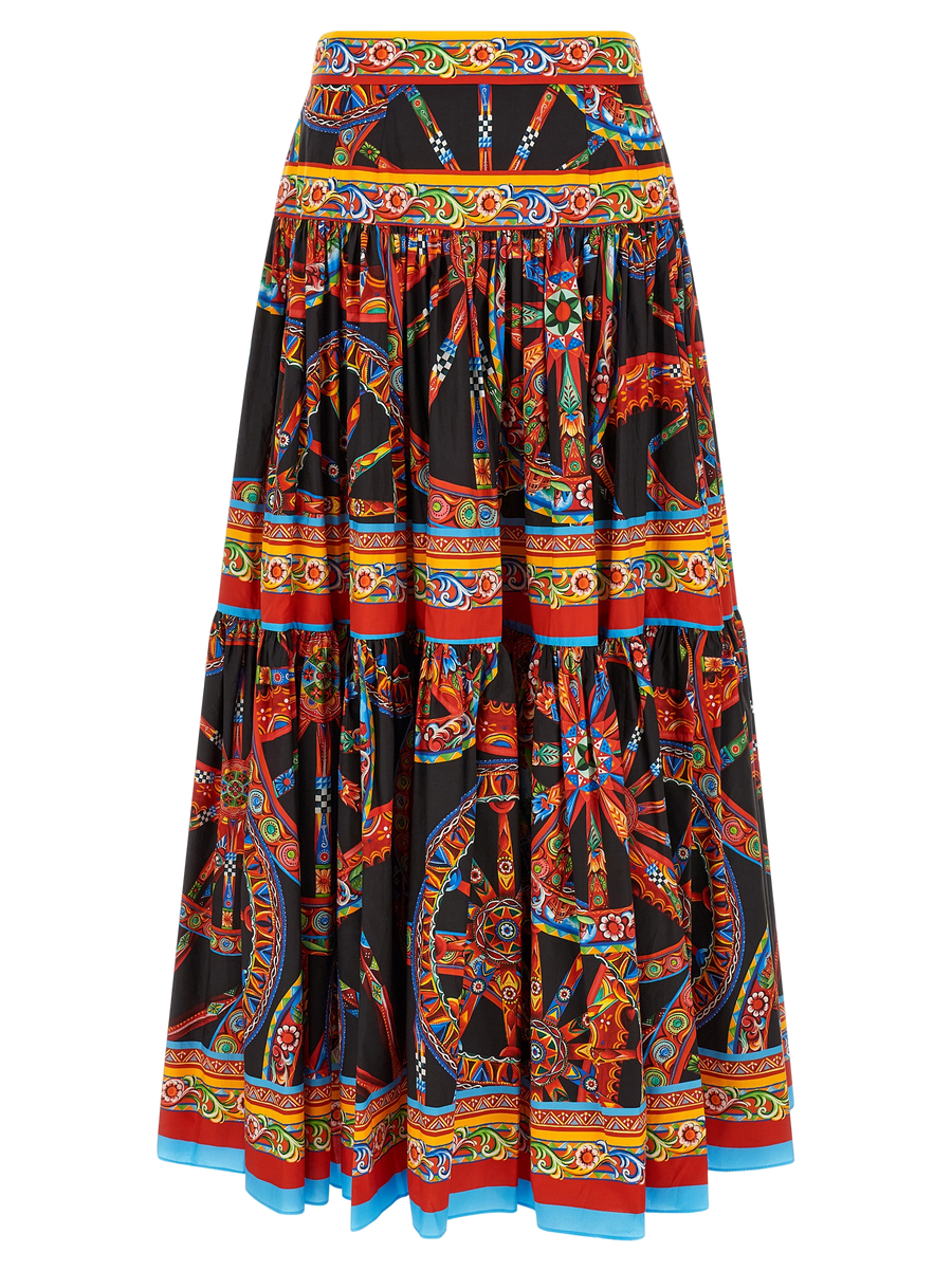Multicolor Cotton Mini Skirt