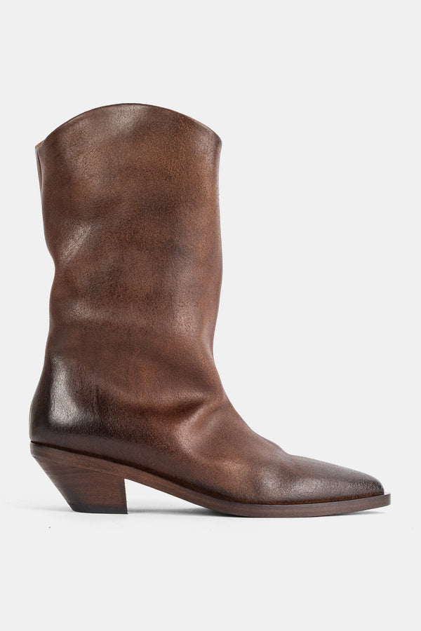 Marsell Full-grain leather boot in brown