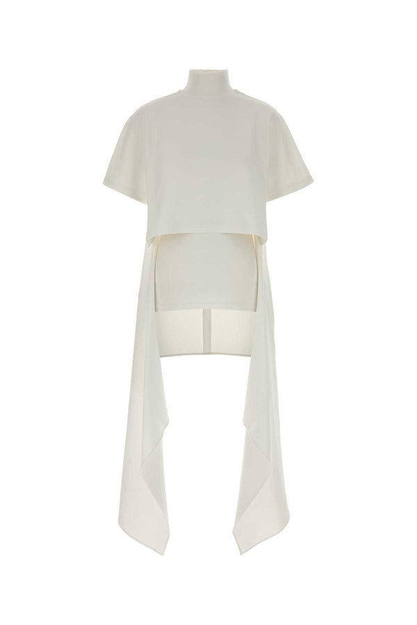 White Jersey Top Blanc Exterior: Cotton Nylon Maglie