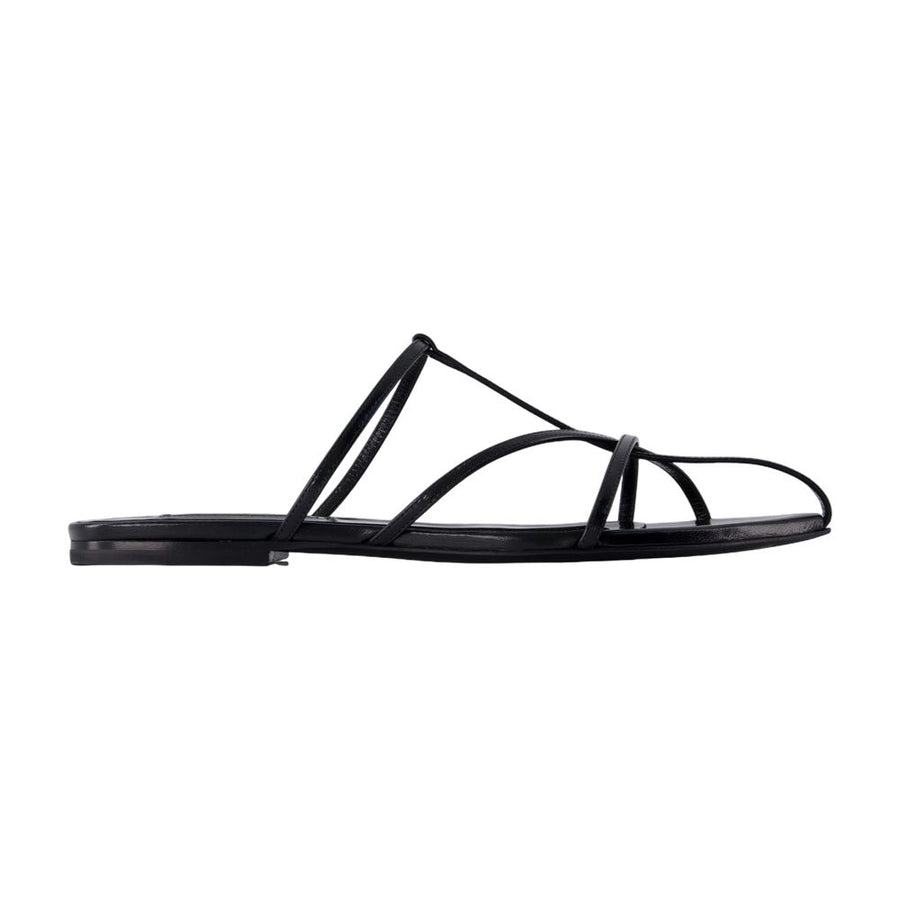 Jil Sander Goatskin leather sandal in black