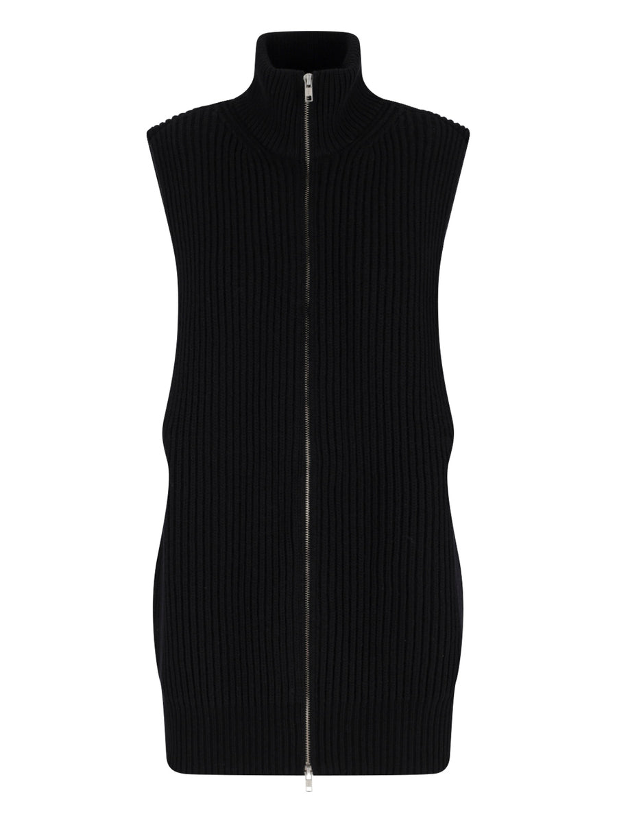 MM6 Maison Margiela 80% Wool vest in black