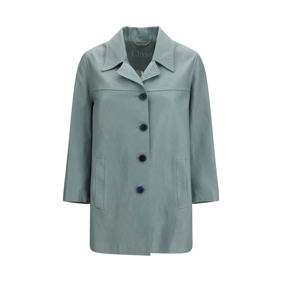 Chloé 100% Lamb coat in blue