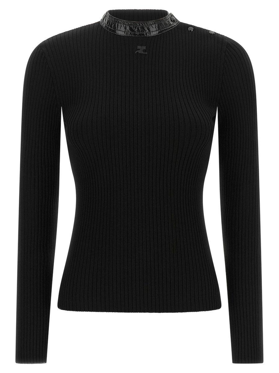 CourrèGes 70% Viscose sweater in black
