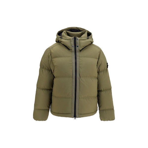 Stone Island 100% Polyamide down jacket in beige