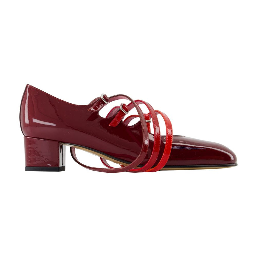 Carel Calfskin pump in burgundy