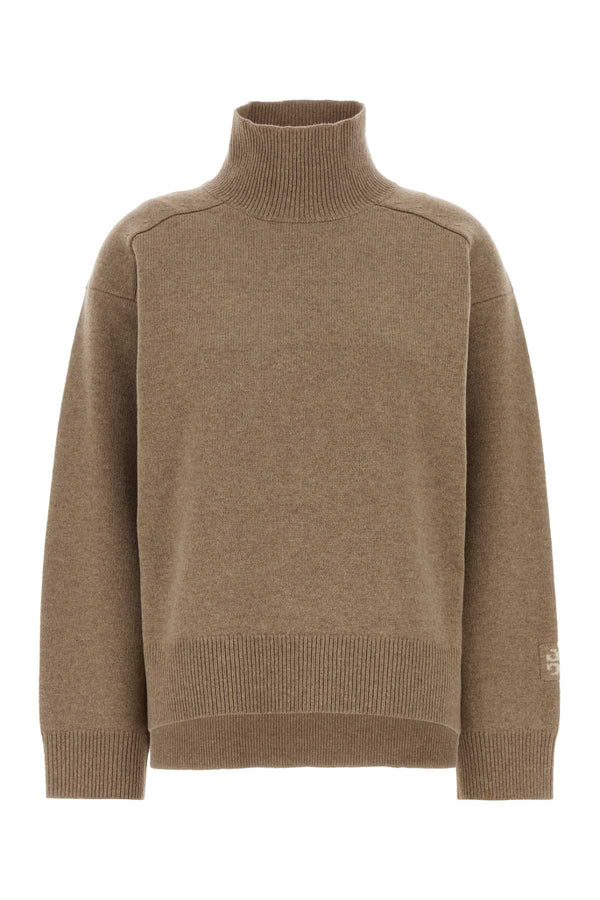 Tory Burch Collo 100% Wool sweater in beige