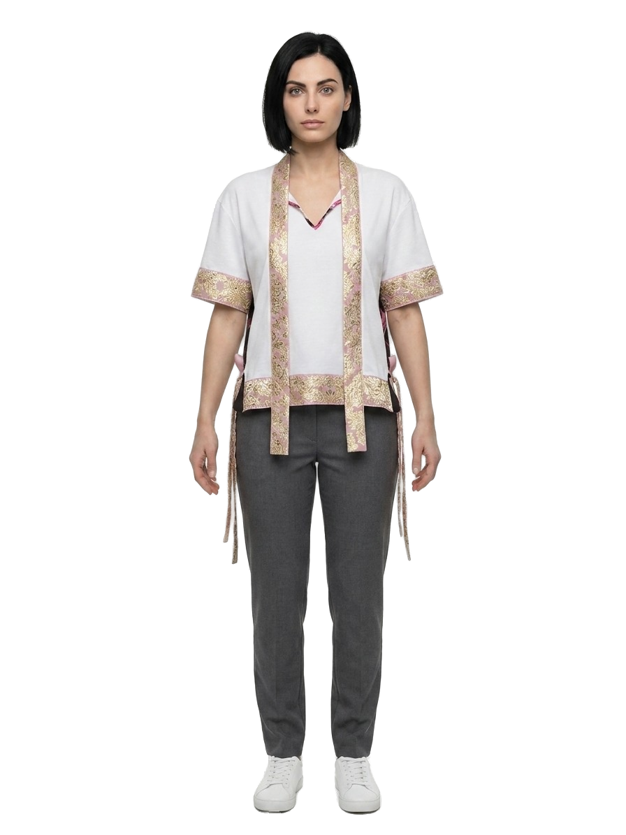 White Elastane T-Shirt