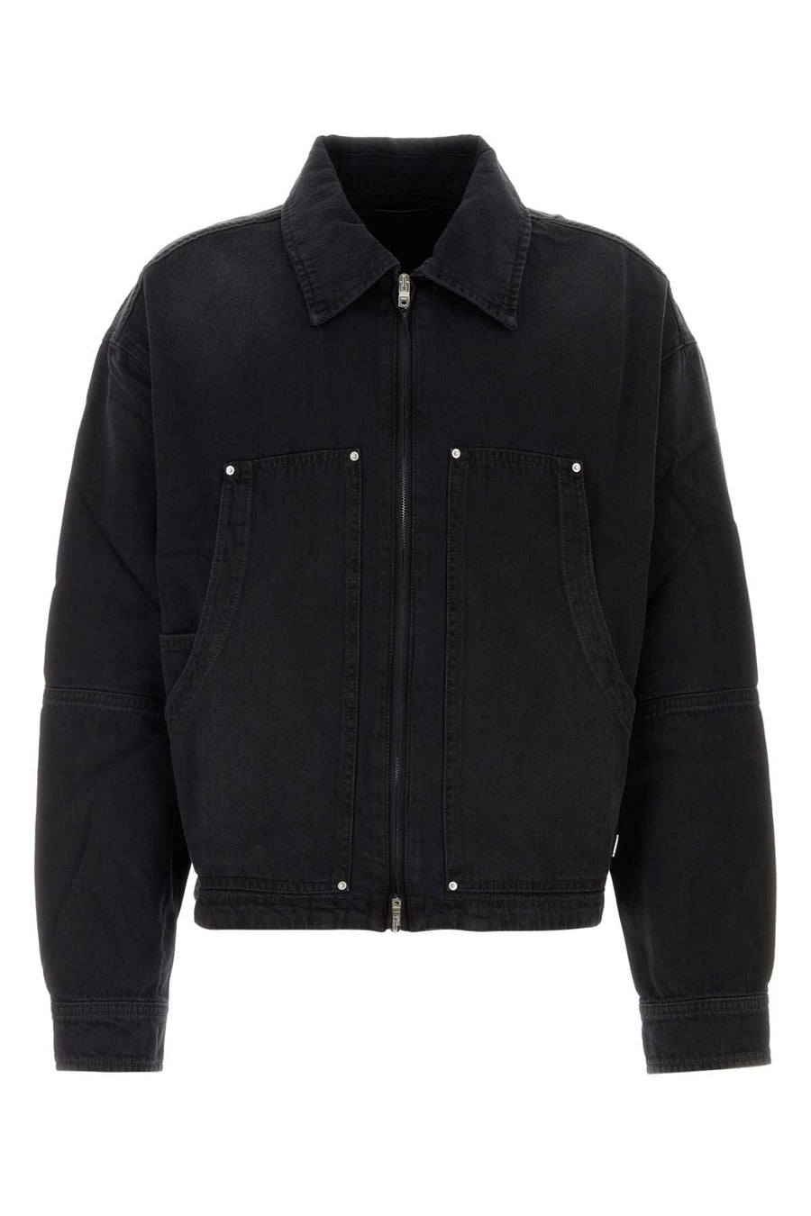 Denim Work Jacket Vintageblack Cotton Giubbini