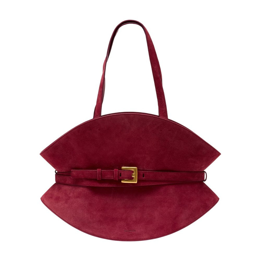 Balmain calfskin shoulder bag in red