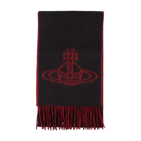 25x180 Scarf - Vivienne Westwood Wool Black Accessories /