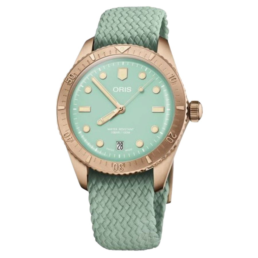 Oris Stainless steel case watch in green