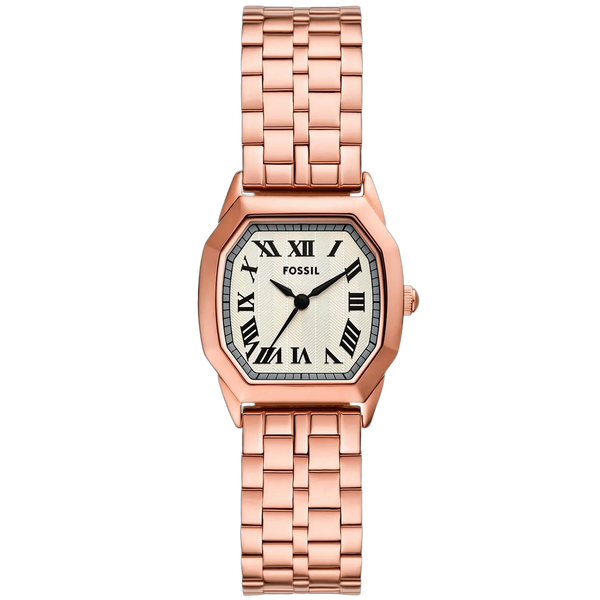 Fossil Stainless steel case watch in rose gold