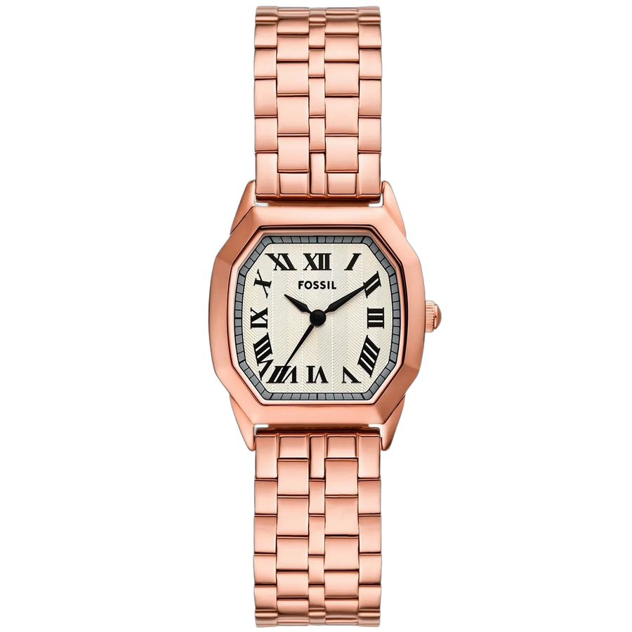 Fossil Stainless steel case watch in rose gold