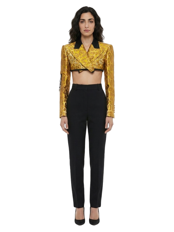 Multicolor Elastane Full-Length Jacket Clothing