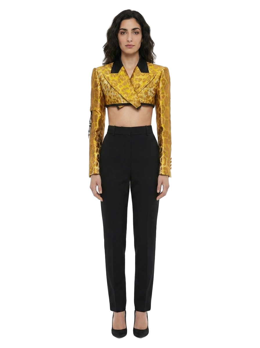 Multicolor Elastane Full-Length Jacket Clothing