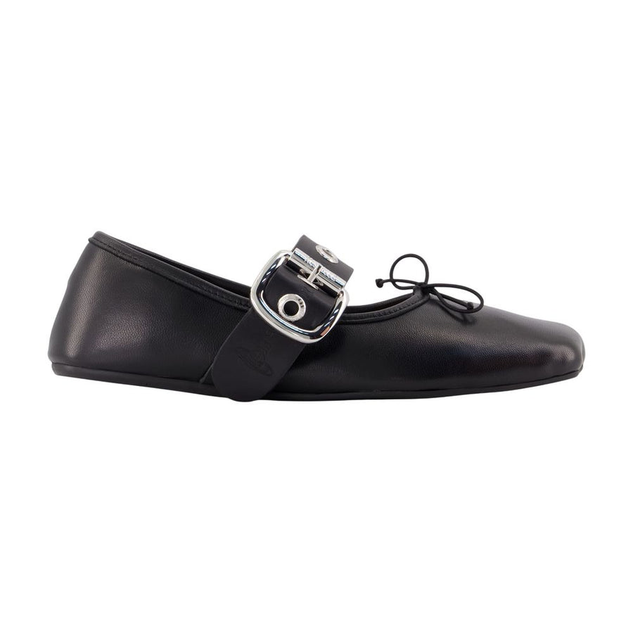 Vivienne Westwood lambskin ballerina flat in black