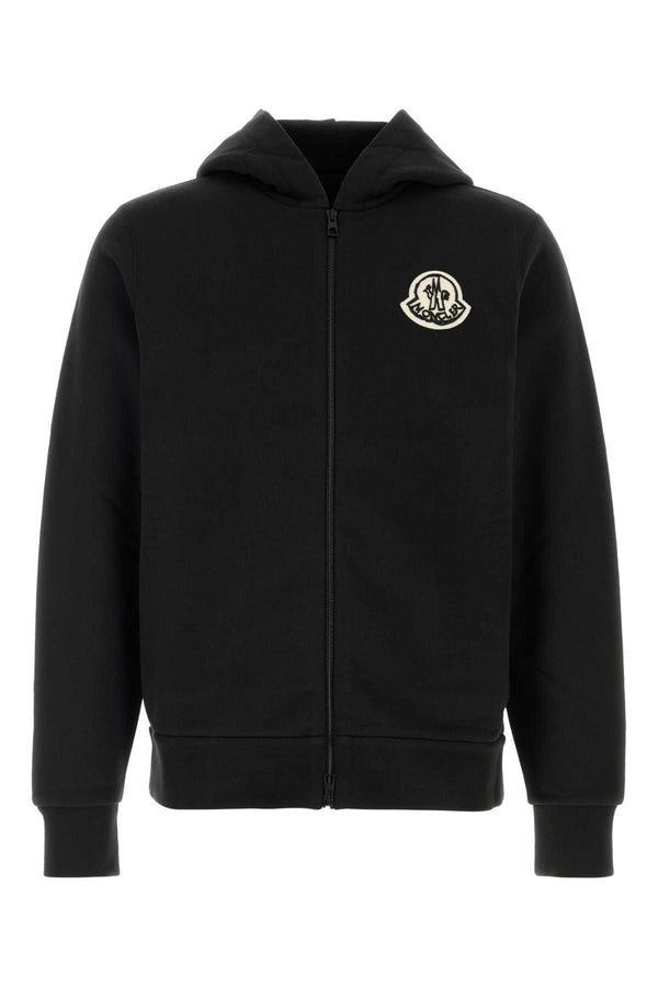 Black Cotton Sweatshirt 999 Exterior: Maglieria