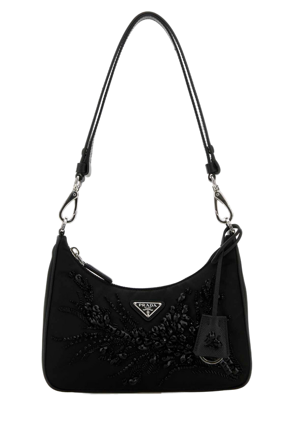 Prada 100% Recycled Polyamide shoulder bag in black