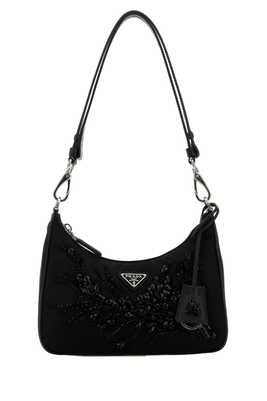 Prada 100% Recycled Polyamide shoulder bag in black