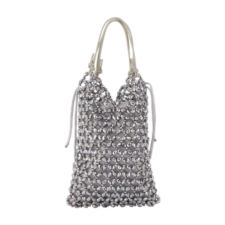 Staud Pearls shoulder bag in silver