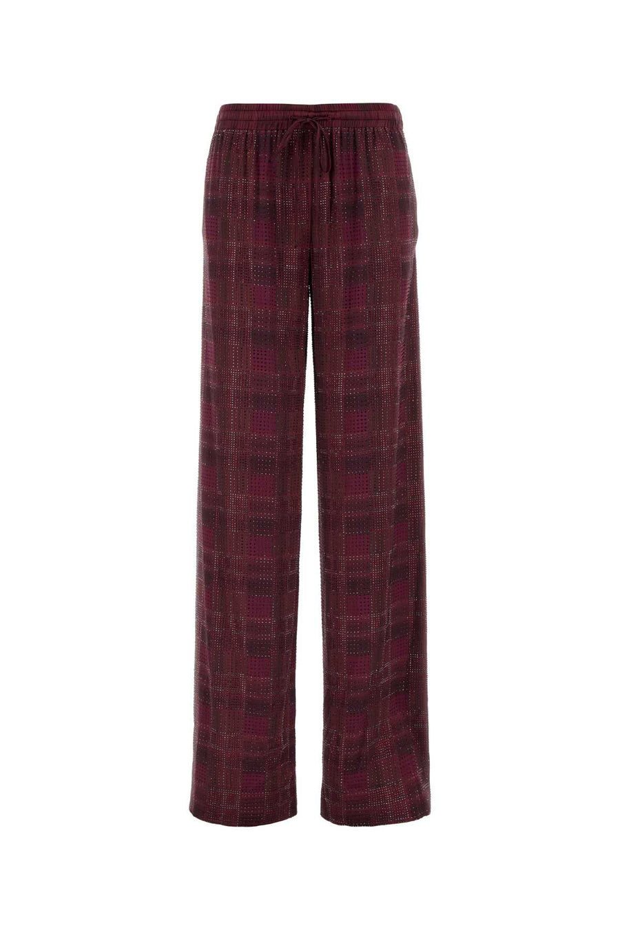 Printed Silk Pant Bordeaux Exterior: Pantaloni